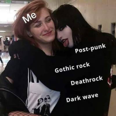 Punk rock goth teen girls