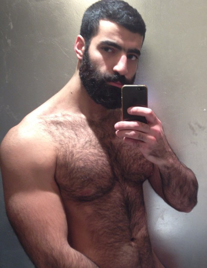 Hairy middle eastern man