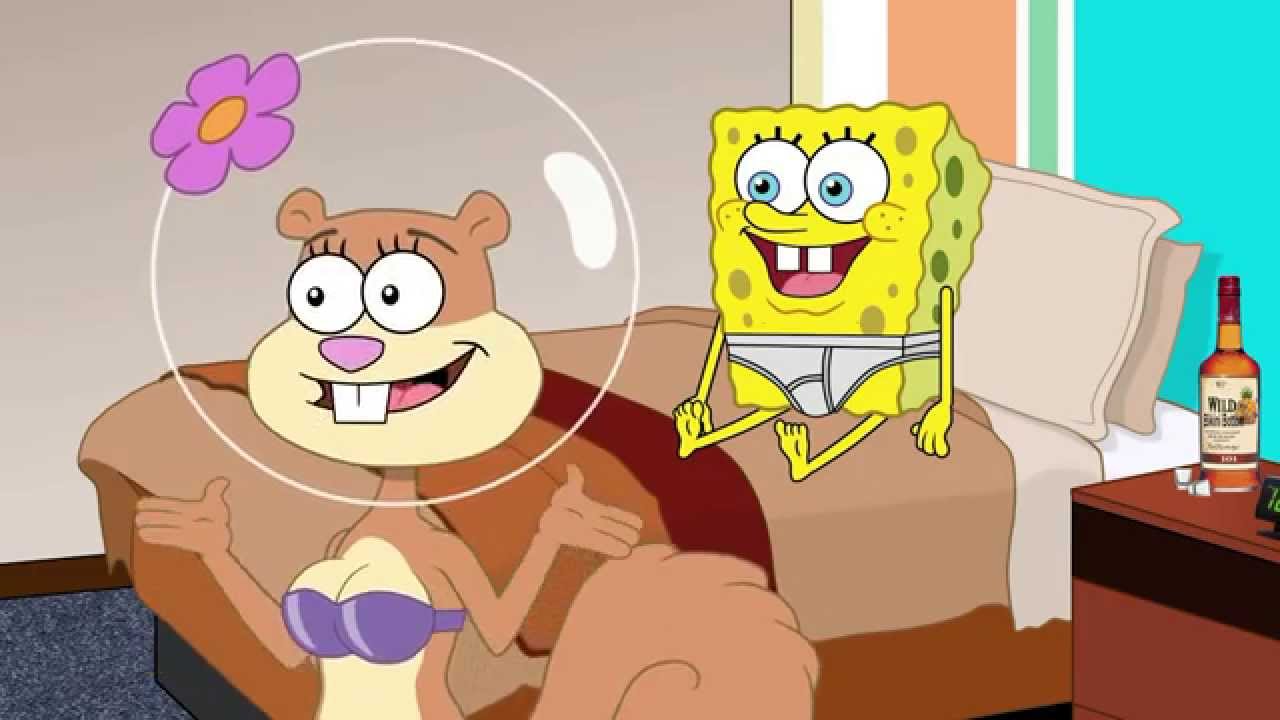Sandy from spongebob naked