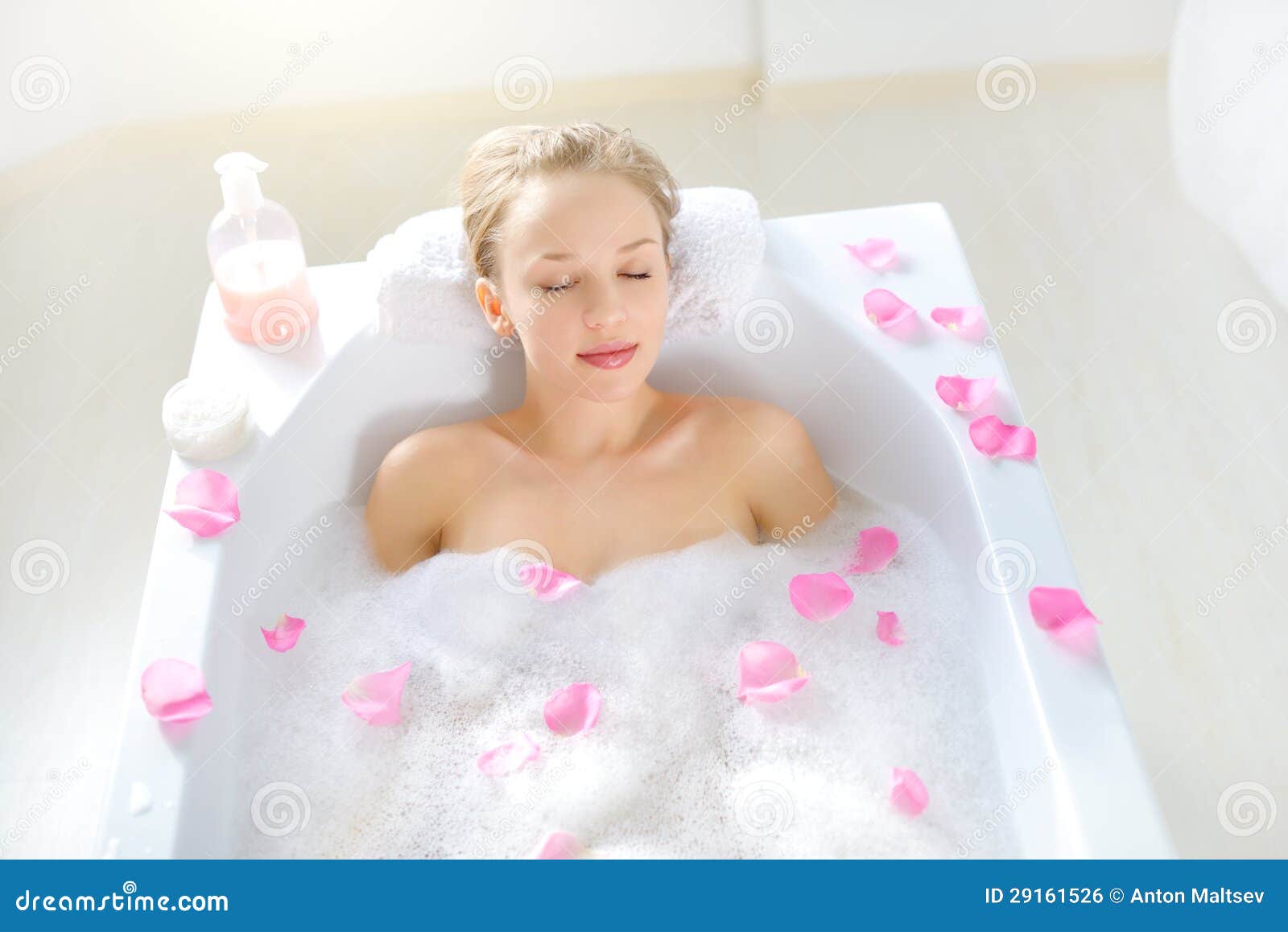 Teen girl in tub