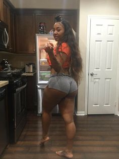 Big ass black girls in short shorts