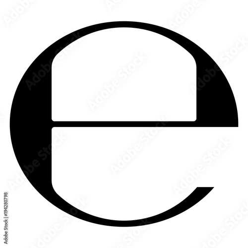 E at sign symbol vector