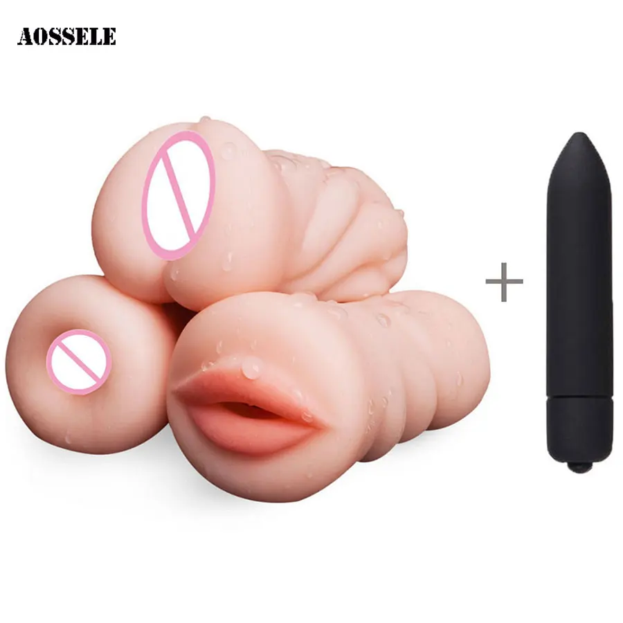 Mouth pussy and anal sex toy