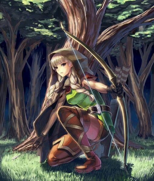 Wood elf anime girl