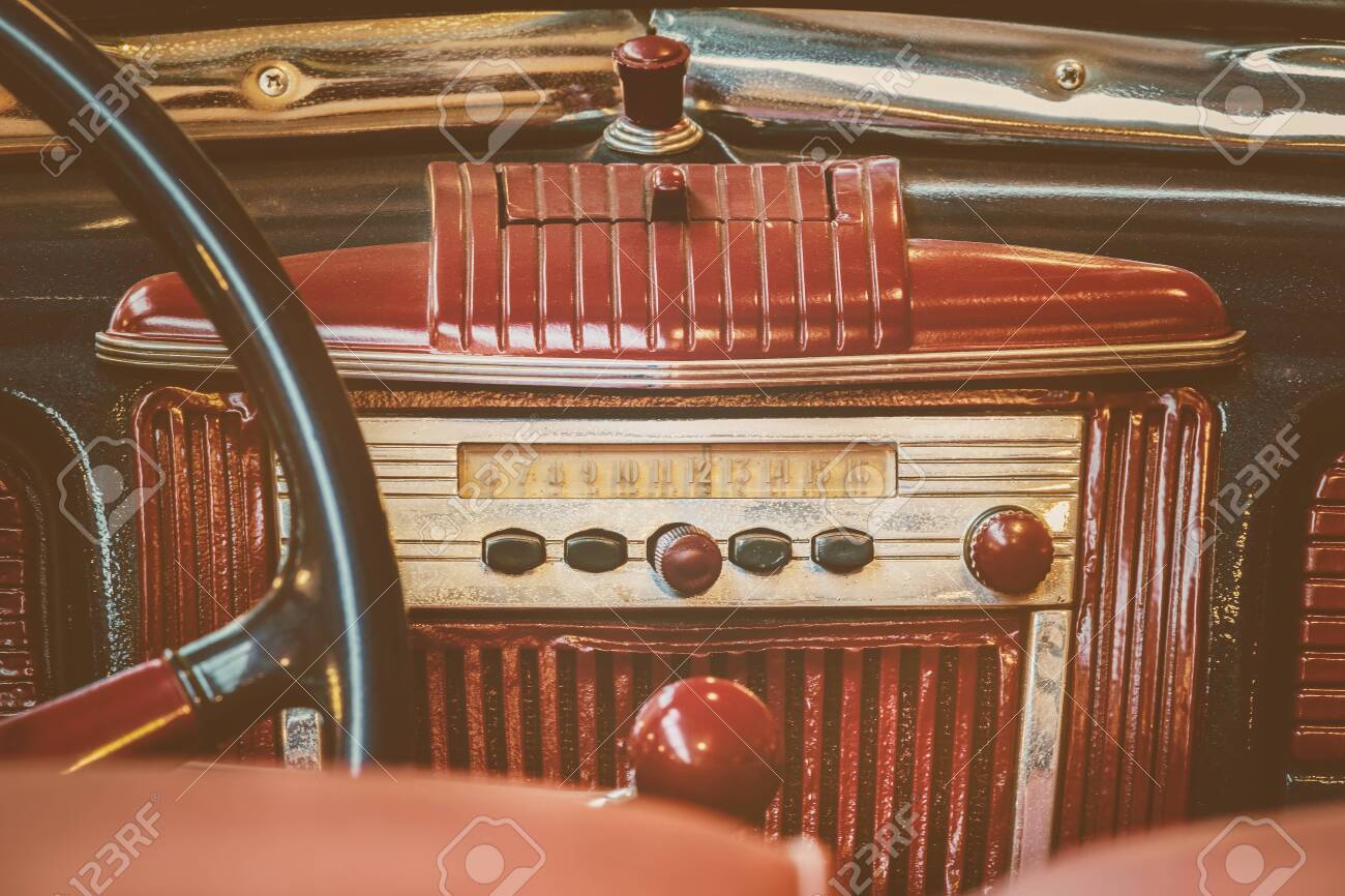 Old vintage automobile radios