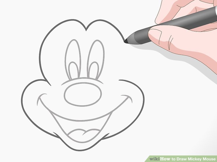 How to draw mickey mouse