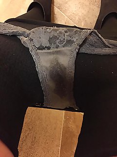 Dirty stained soiled panties wet pussy