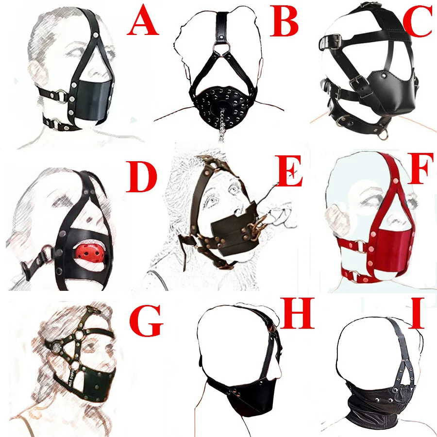 Leather strap ball gag