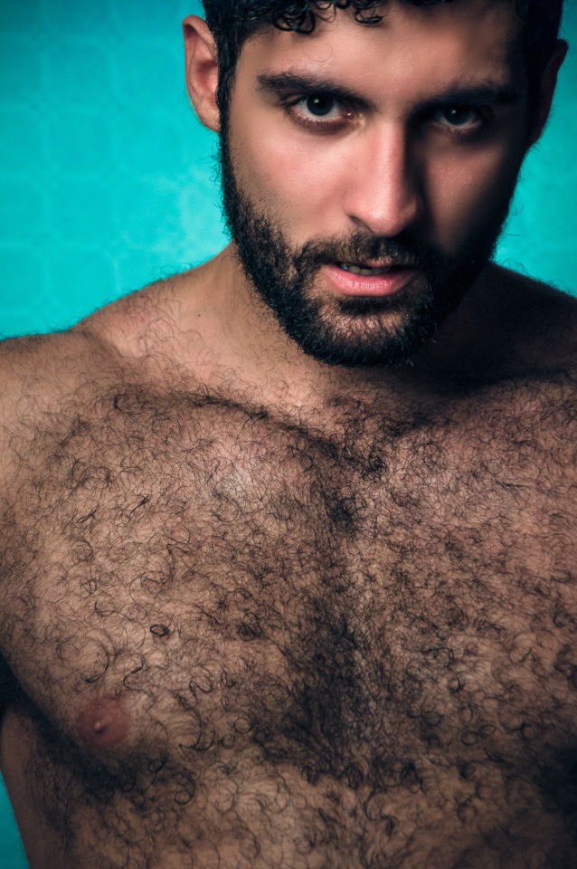Hairy middle eastern man