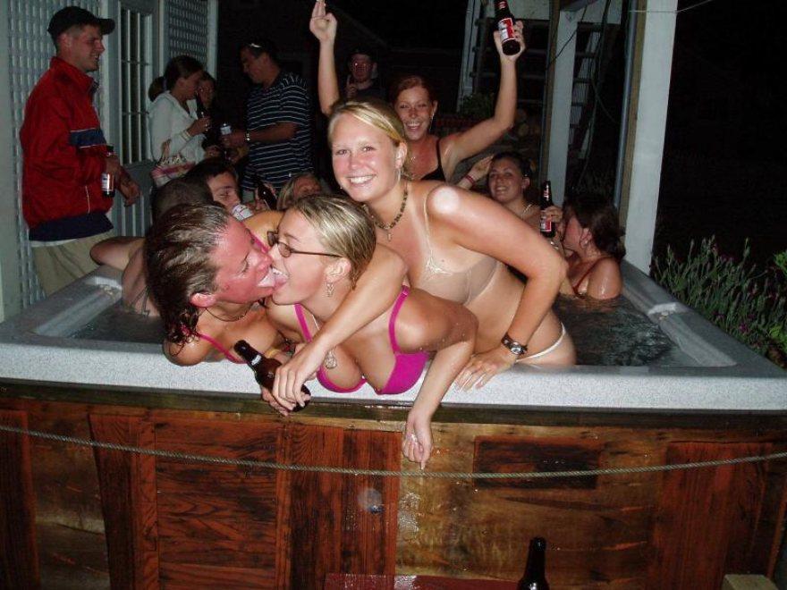 Hot tub party naked girls