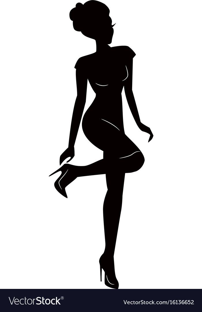 Sexy girl silhouette vector illustration