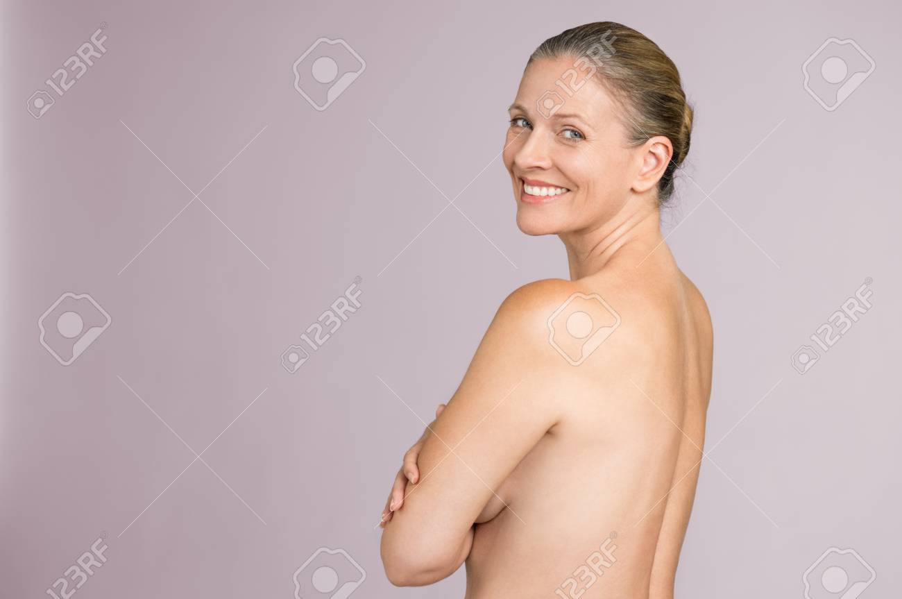 Nude mature women looking at men