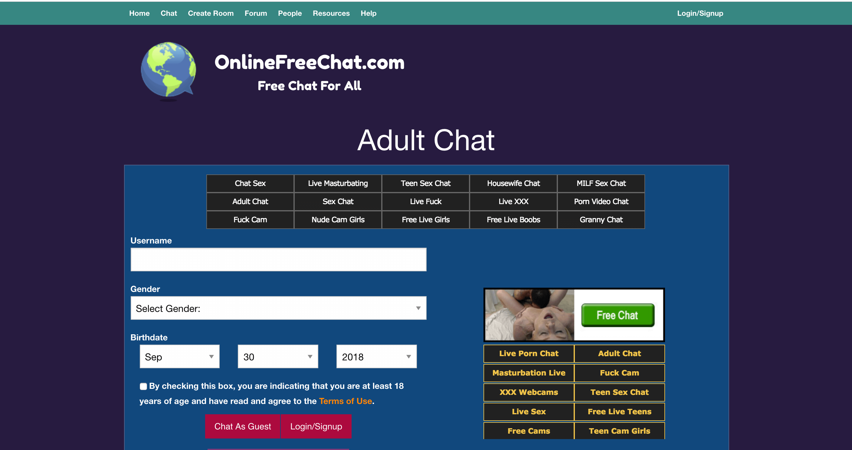 Adult chat free web