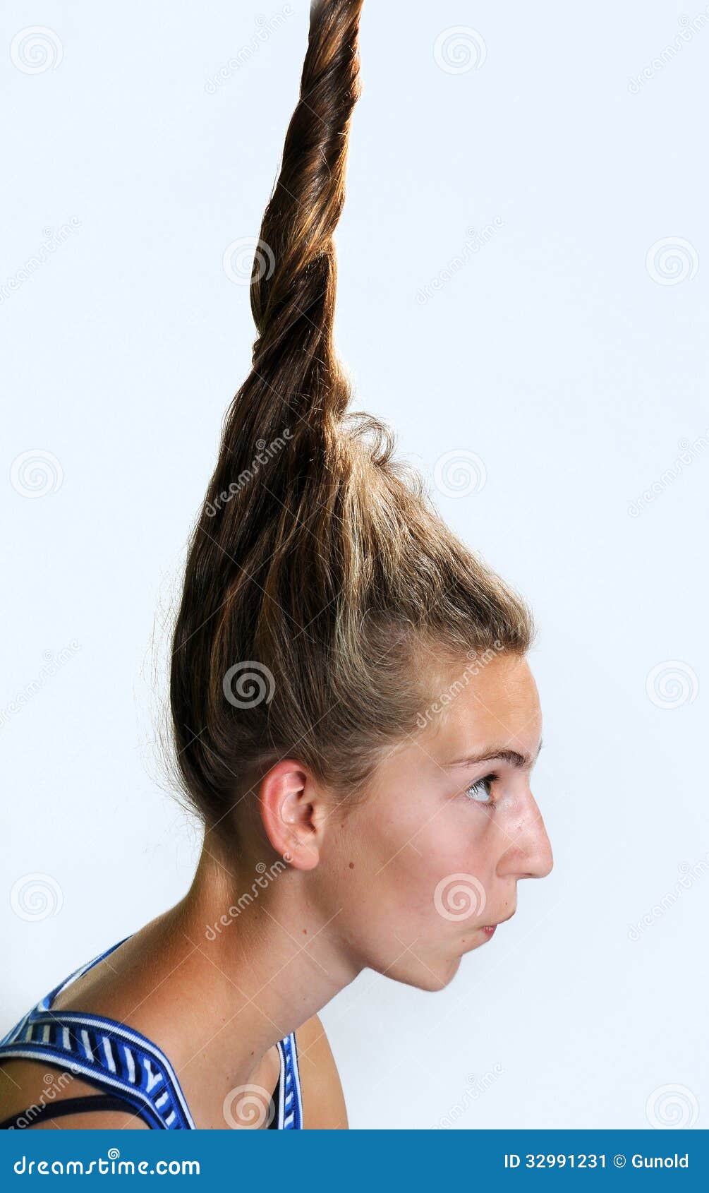 Cute teen girl hair
