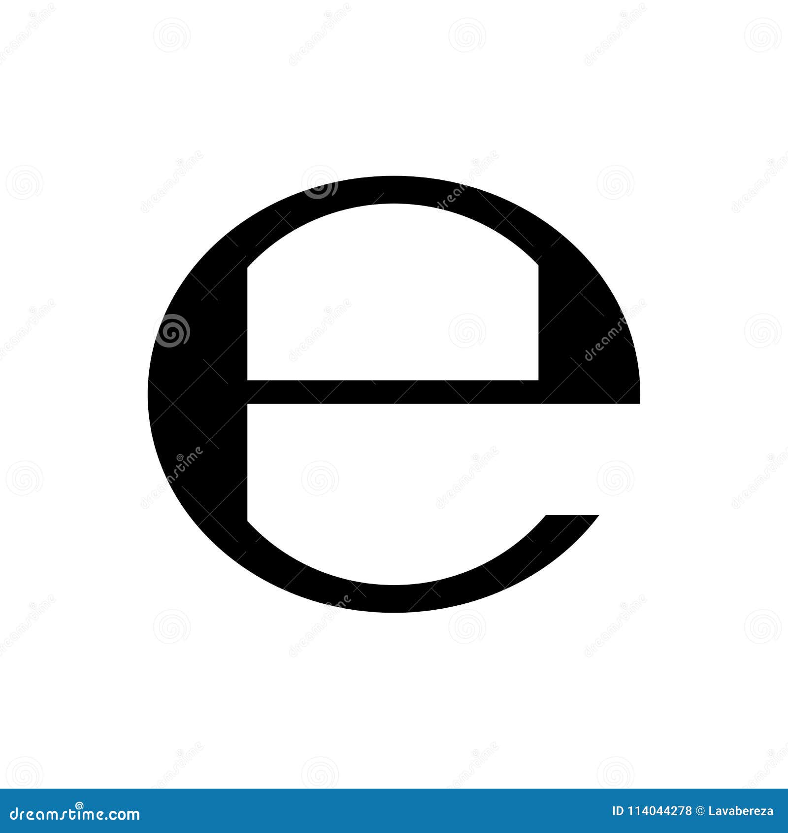 E at sign symbol vector