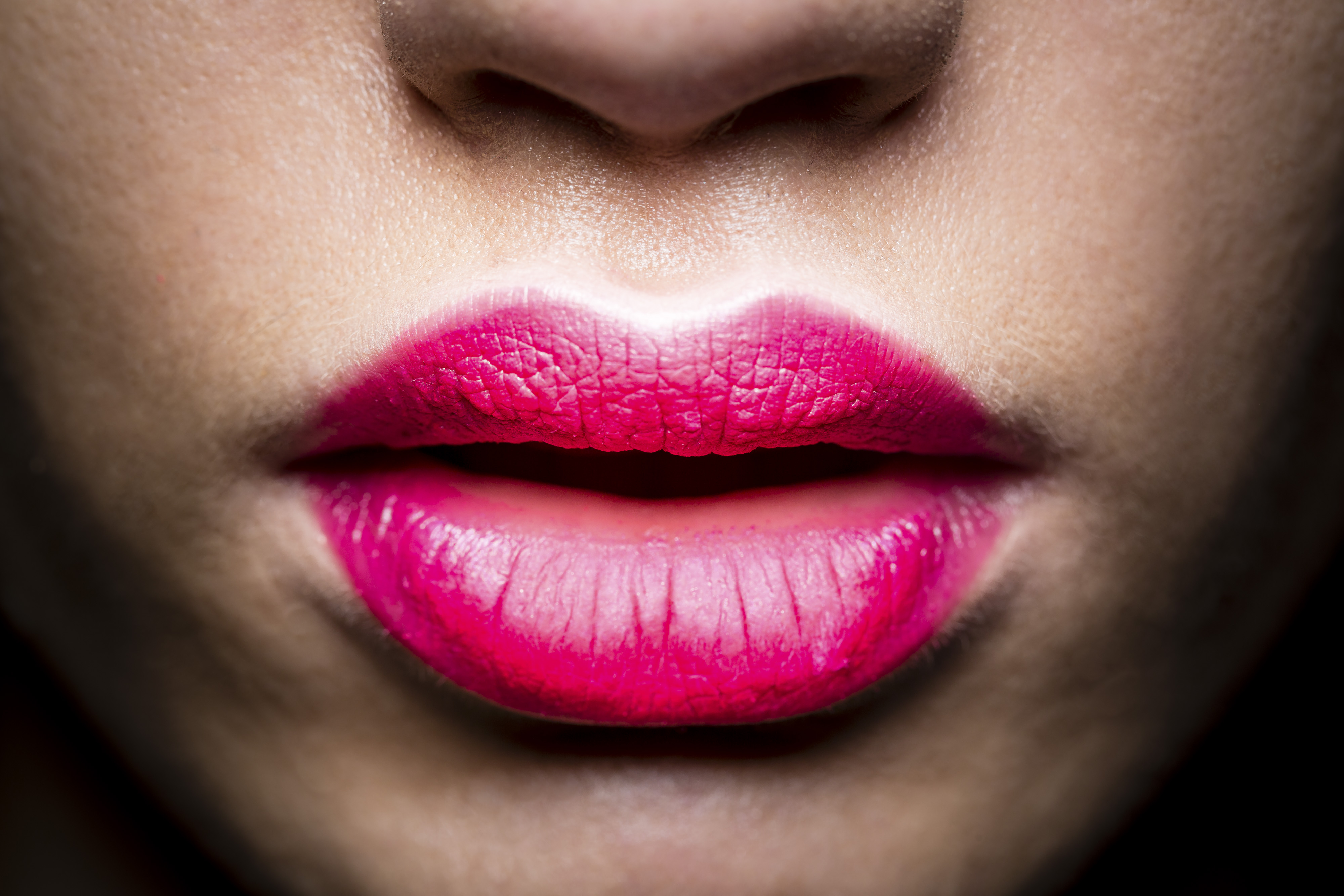Closeup beautiful pink lips pussy photography