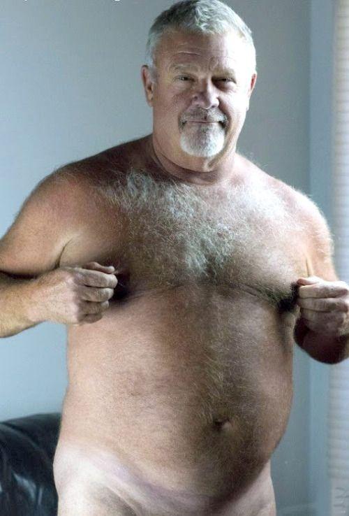 Nude hairy daddy in sexy underwear