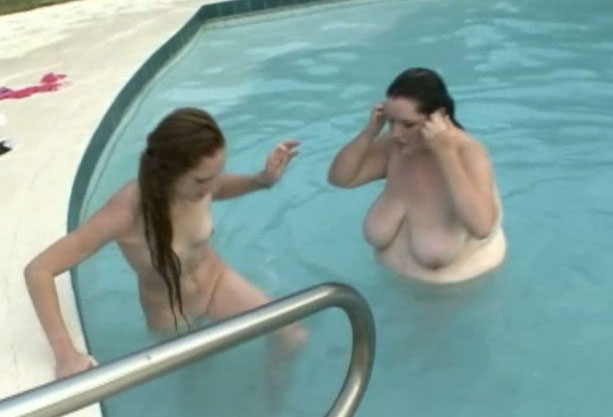 Ssbbw topless pool party