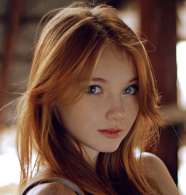 Young girl with red hair