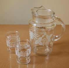 Vintage pitchers and glasses