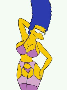 Cartoon sexy lingerie pin- up pics marge simpson
