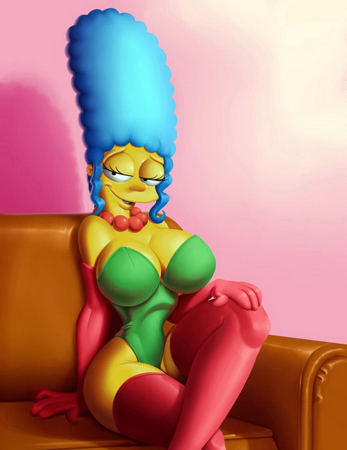 Cartoon sexy lingerie pin- up pics marge simpson
