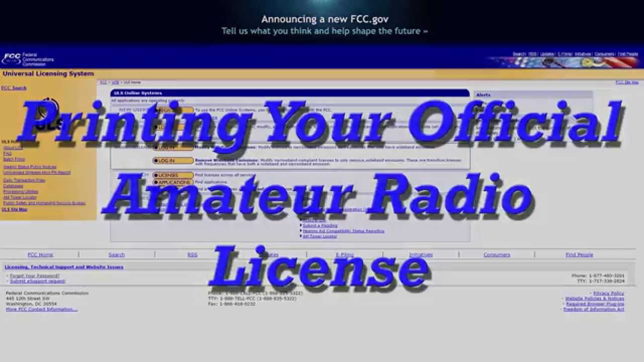 Renewal of amateur radio license
